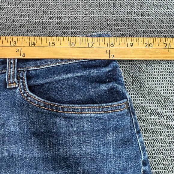 A.N.A Womens Size 16 Blue Wide Leg Button-Fly High-Waist Cropped Denim Jeans - Picture 5 of 11